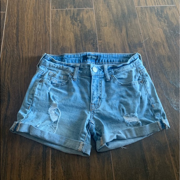 low rise Aeropostale medium wash midi shorts - Picture 1 of 3